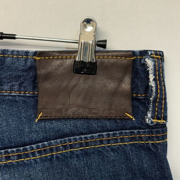 Vintage Energie Men Straight Jeans Size 33 Blue Denim Y2K Distressed D049 -26 - Picture 9 of 16
